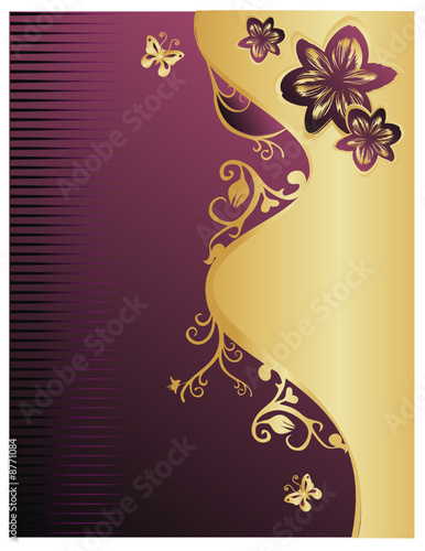 composicion floral elegante en vector