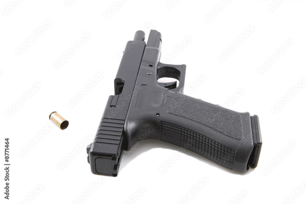 Pistol on a white background Pistol on a white background