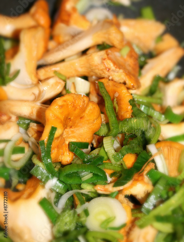 Mushroom and leek stirfry