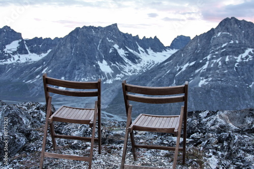 Chairs on the mountain