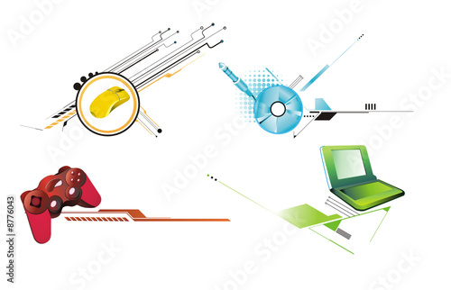 iconos de computacion en vector