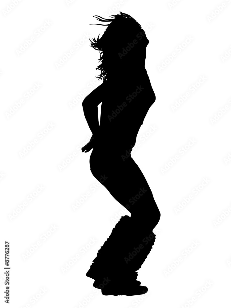 Vector silhouette of girl against the white background Vector silhouette of girl against the white background