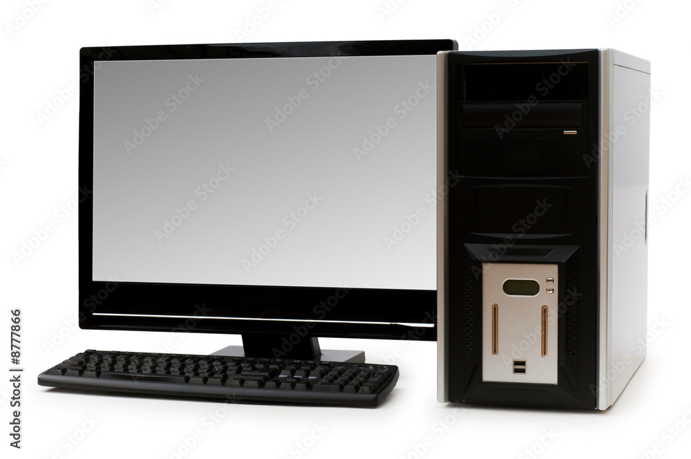 Desktop computer isolated on the white background Desktop computer isolated on the white background