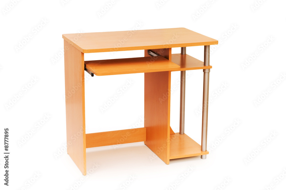 Computer desk isolated on the white background Computer desk isolated on the white background