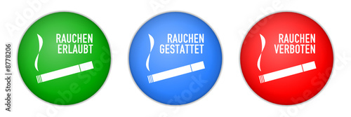 buttons rauchen verboten gestattet erlaubt
