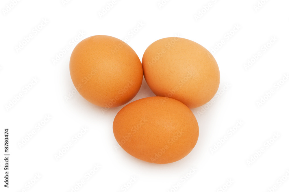 Group of eggs isolated on the white Group of eggs isolated on the white