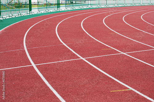 Racetrack in stadium