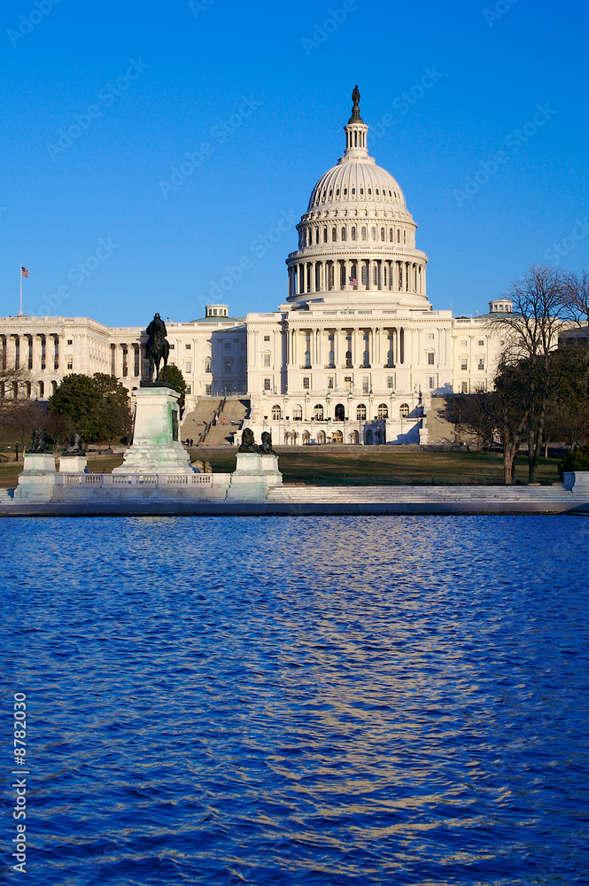 Capitol Building with clear blue sky, Washington DC, USA