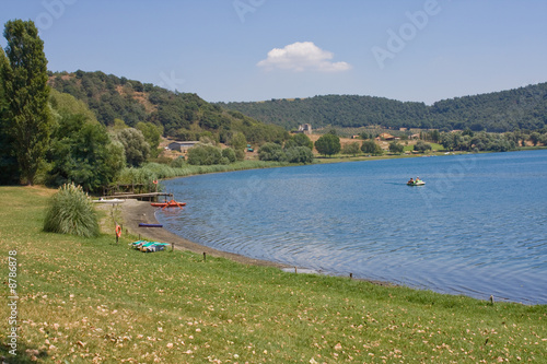 Peaceful lake Martignano Lazio Italy