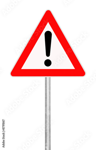 caution-sign on white background