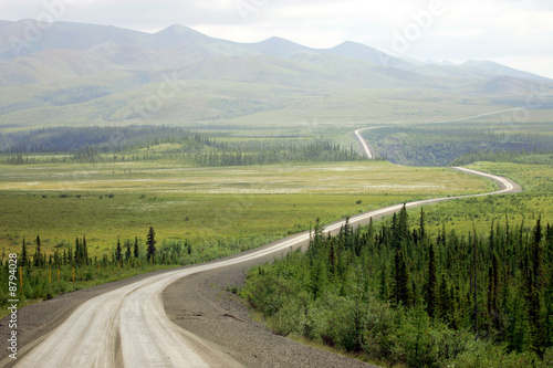 Dempster Highway above Arctic Circle, Canada photo