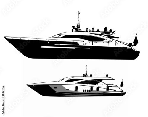 Vector Grafic Two Beautiful Boats