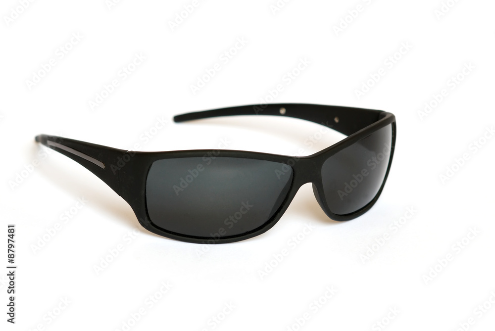 Black sun glasses isiolated on white. Black sun glasses isiolated on white.