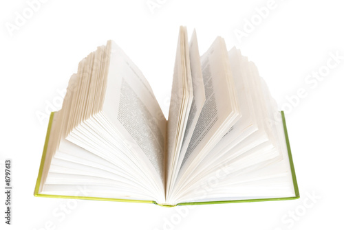 Open book isolated on white.