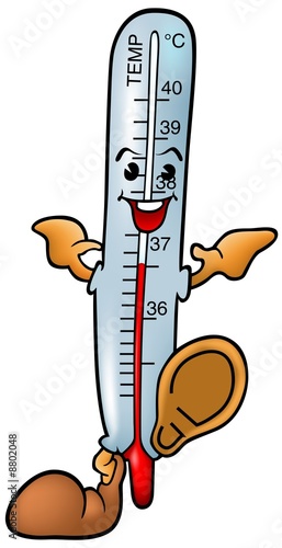 Thermometer - smiling cartoon illustration