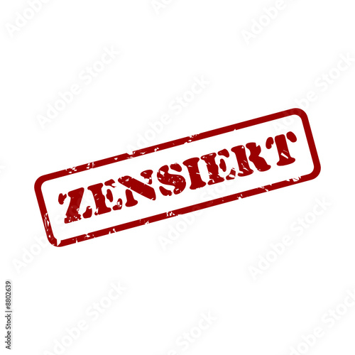 stempel zensiert eckig