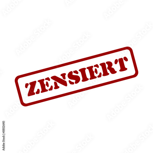 stempel zensiert eckig