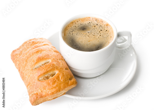 Fototapeta Naklejka Na Ścianę i Meble -  Pie and cup of coffee