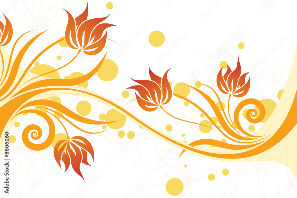 Fototapeta premium Vector Floral Swirl