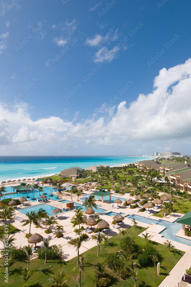 View of luxury tropical resort