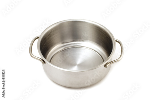 object on white - kitchen utensil pan