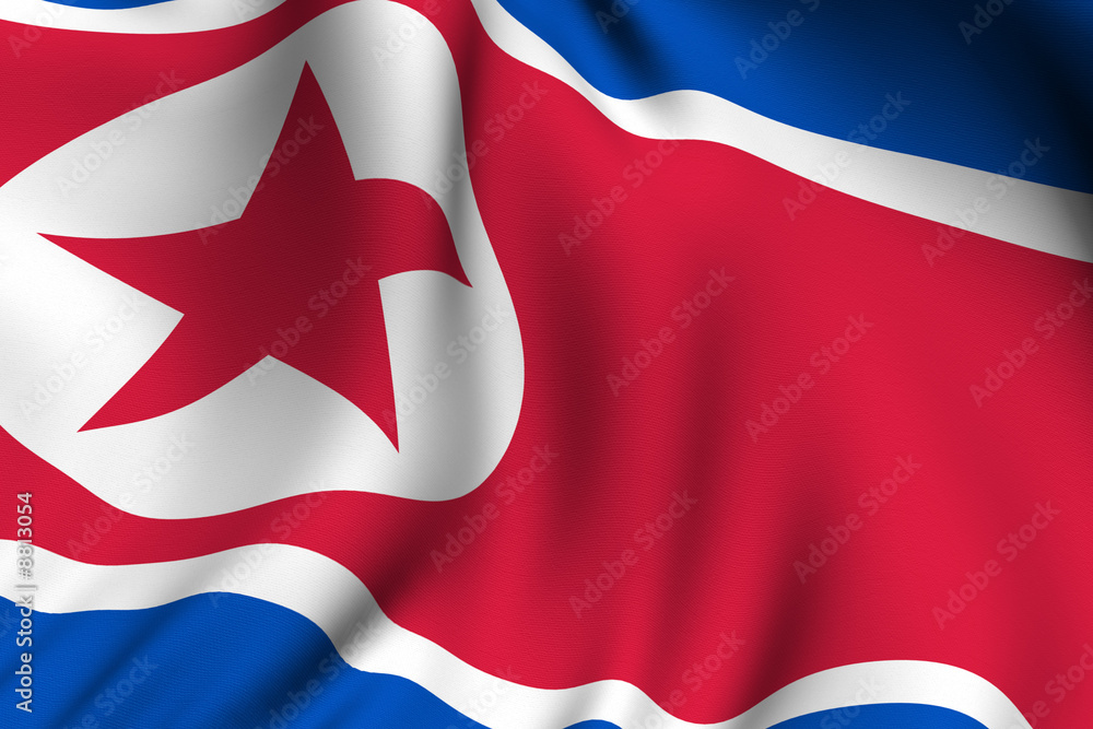 Rendered North Korean Flag Rendered North Korean Flag