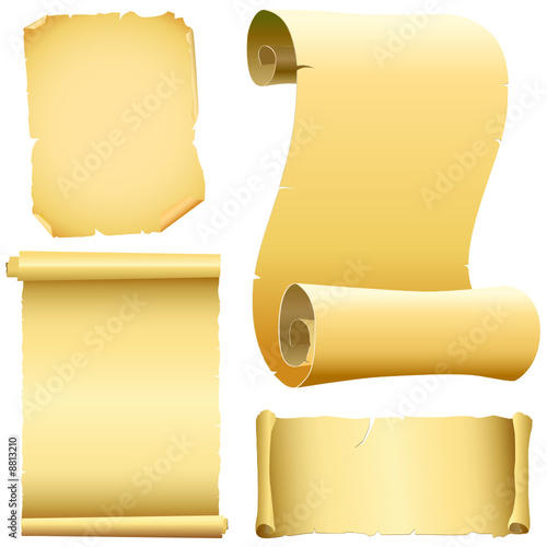 set of old papers vector