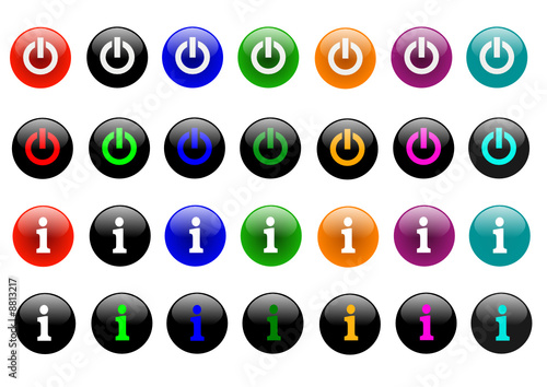 boutons multicolores