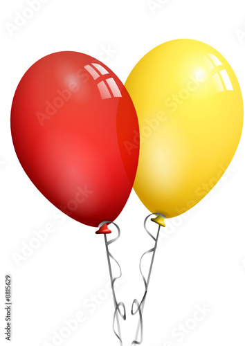 ballons rouge et jaune