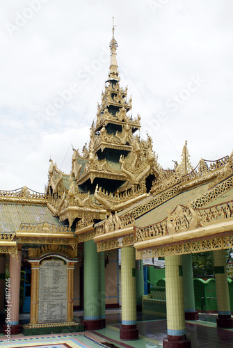 Pagoda and columns on Sagaing Hiill, Mandalay, Myanmar photo