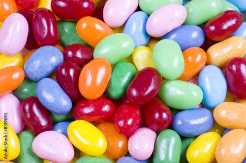 Colorful Jelly Beans Candy Close Up and Suitable for Background