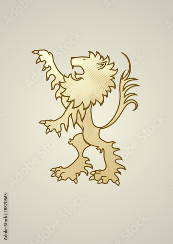Ancient coat of arms lion.