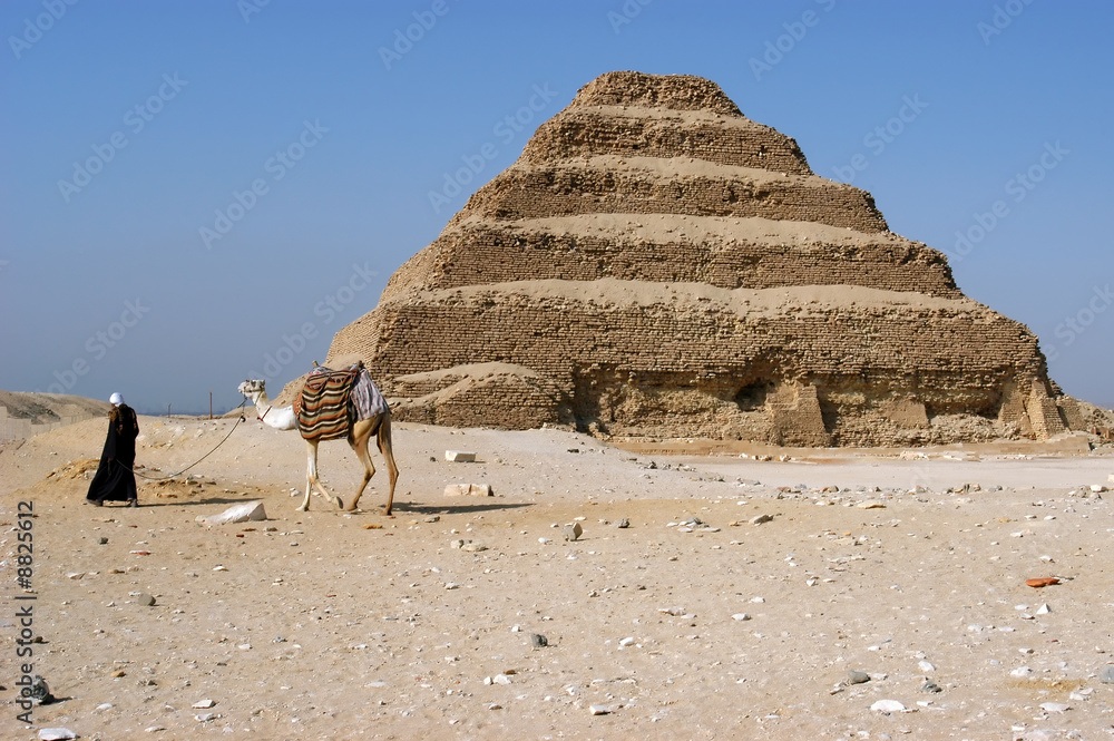 Obraz premium Ancient step pyramid of Djoser (Zoser), Saqqara, Egypt