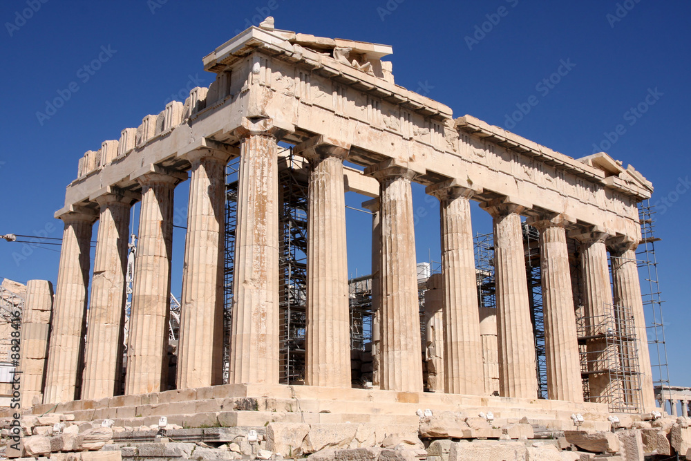 details of Parthenon, Acropolis in Athens – Greece
