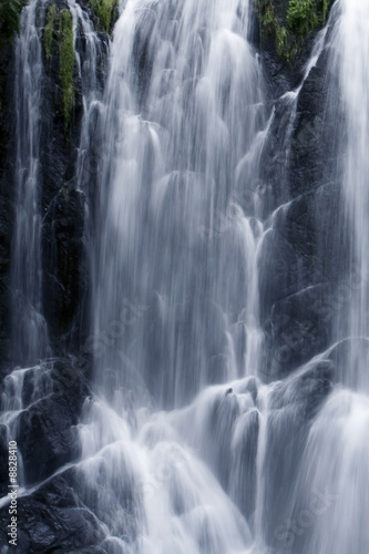 An impressive waterfall in the alps