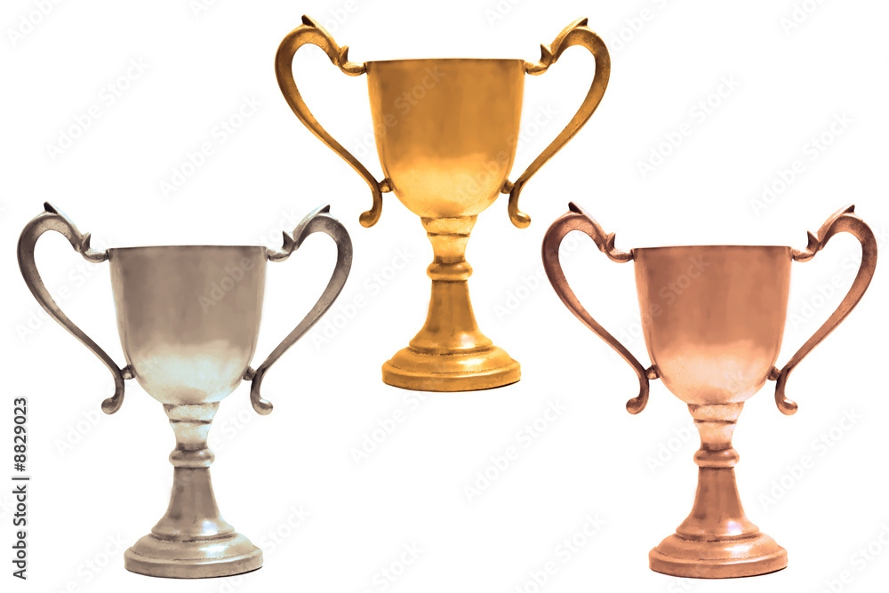 Victory Cup isolated over white background. Victory Cup isolated over white background.