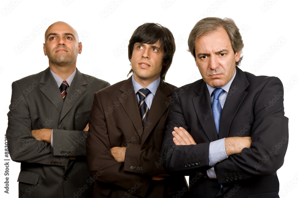 three business man isolated on white background three business man isolated on white background
