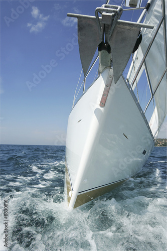Sailing boat is going toward you