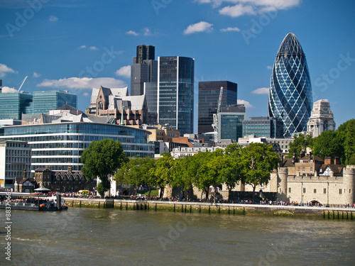 The London England skyline with its ever diverse architecture.