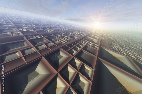 Cell Horizon Sunrise BackGround