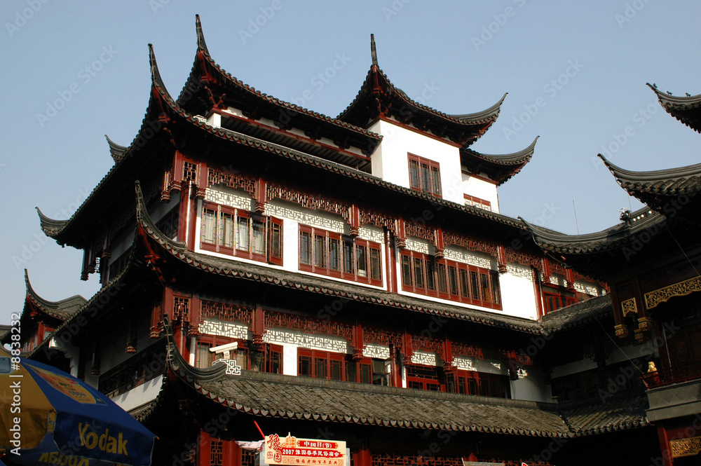 China, Shanghai city. Ancient, Chinese building in old town. China, Shanghai city. Ancient, Chinese building in old town.