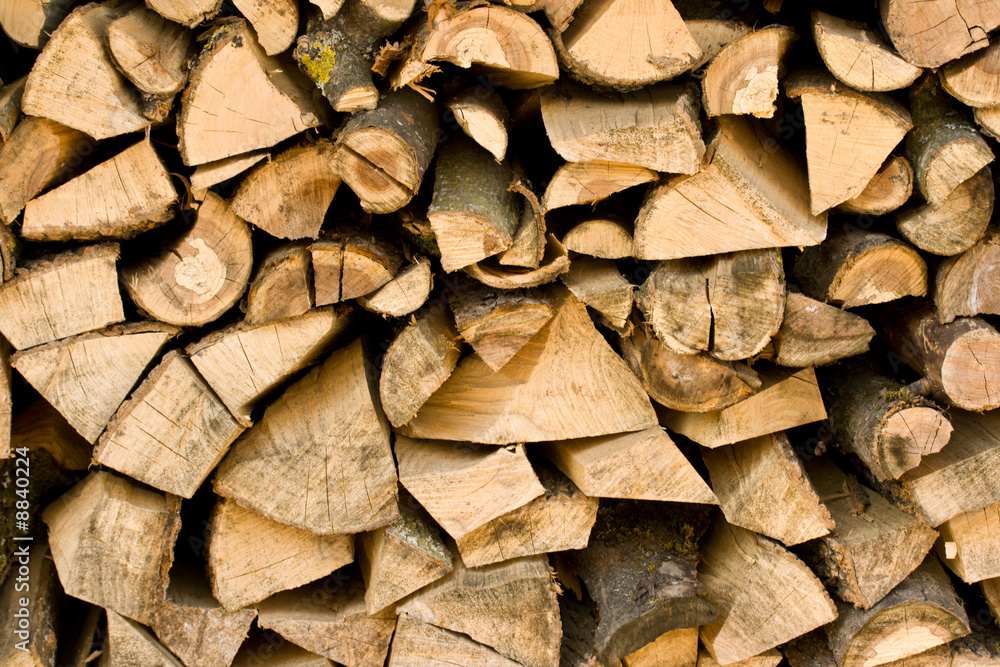 Firewood pile close up Firewood pile close up