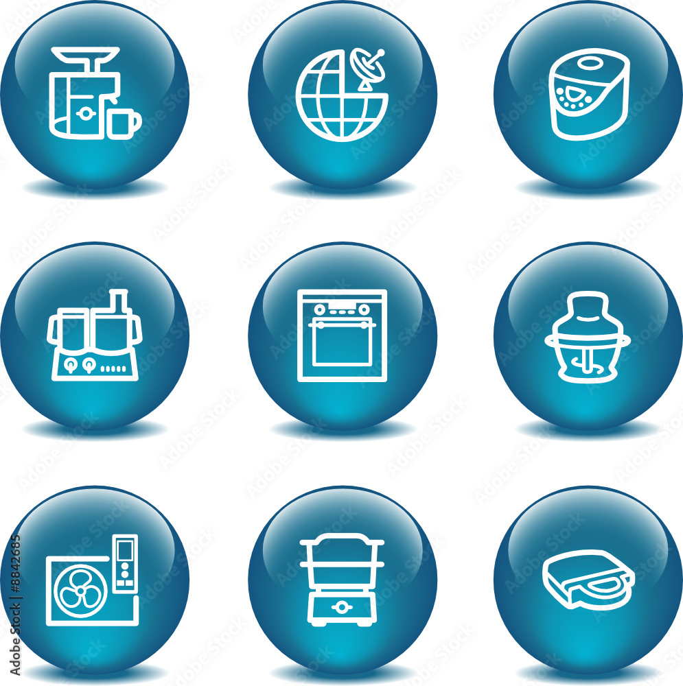 Glass ball web icons, set 17 Glass ball web icons, set 17