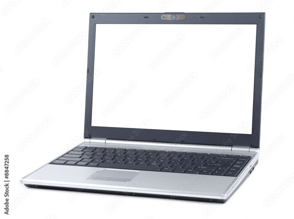 Simple laptop isolated over white background Simple laptop isolated over white background