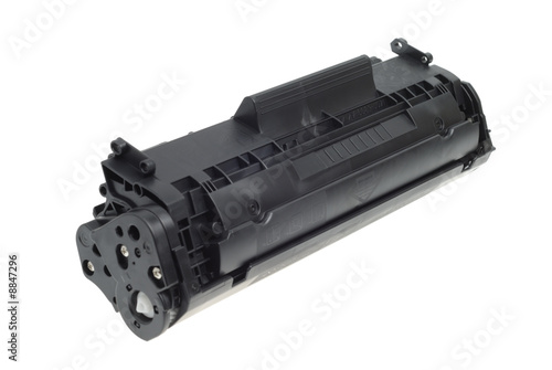 New printer cartridge isolated with clipping path over white