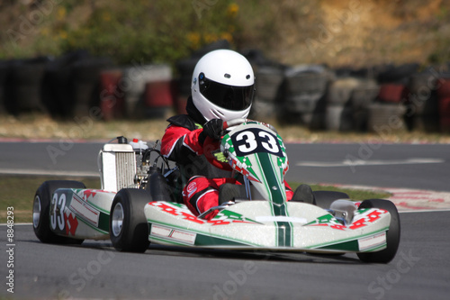 Minimax formula go kart coming into the chicane. © Nicky Rhodes