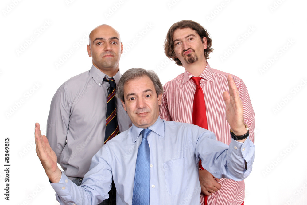 Business team, posing isolated in white background Business team, posing isolated in white background