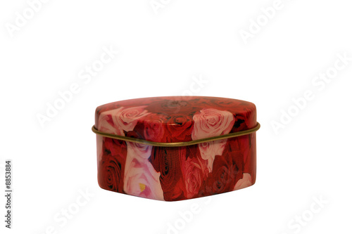 jewelery flowery box isolated on white background