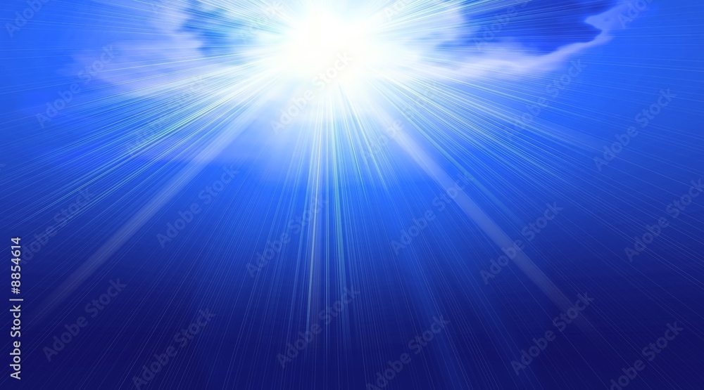 Fototapeta premium blue sky and sun