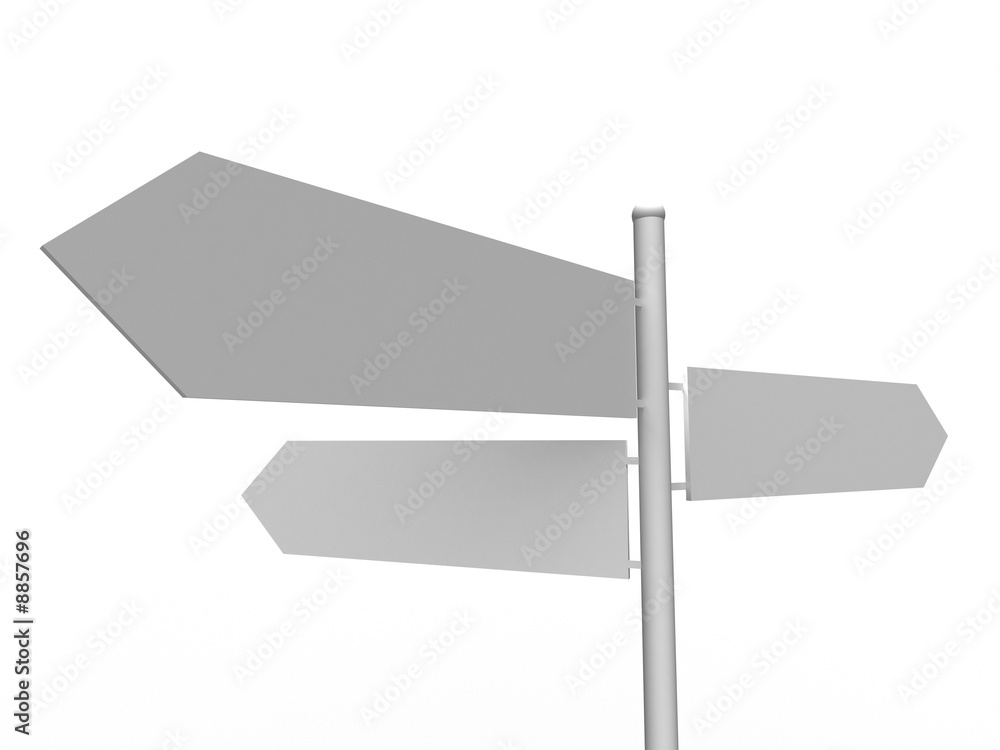 blank signs on white blank signs on white